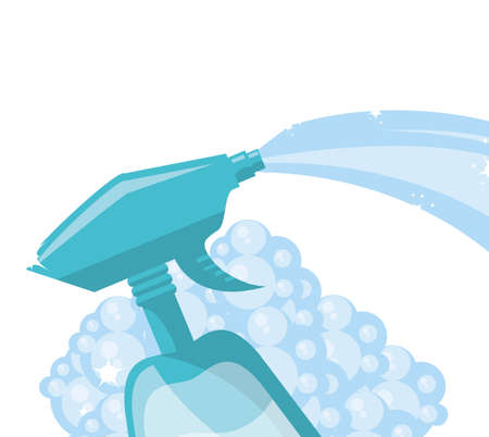 Cleaning detergent design, Object home work hygiene equipment domestic and housework theme Vector illustrationのイラスト素材