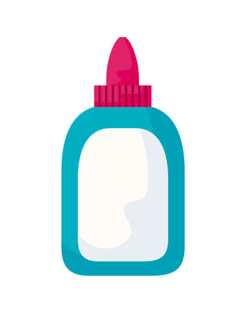 glue bottle school supply isolated icon vector illustration designのイラスト素材