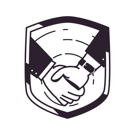 business handshake vintage style design vector illustrationのイラスト素材