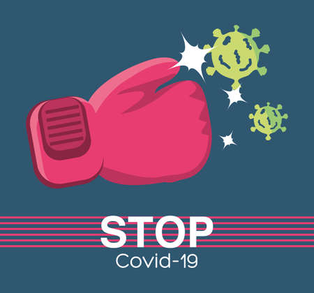 stop covid 19, the fight against coronavirus, pandemic medical with dangerous cells vector illustration designのイラスト素材
