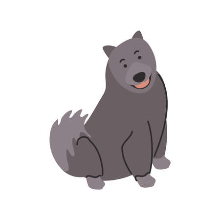 cute pet dog on white background vector illustration designのイラスト素材