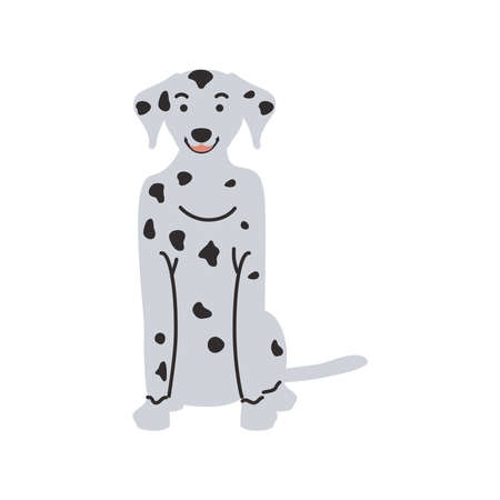 cute pet dog on white background vector illustration designのイラスト素材