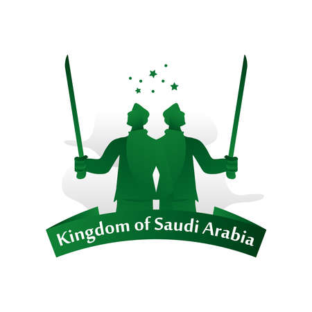 Kingdom of Saudi Arabia national day vector illustration designのイラスト素材
