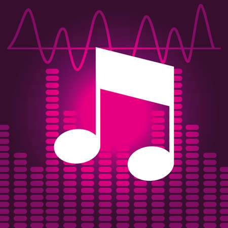banner of note music icon vector illustration designのイラスト素材