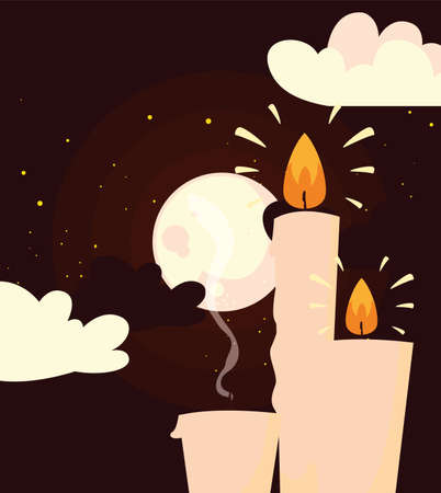 bats happy halloween celebration design vector illustration outlineのイラスト素材