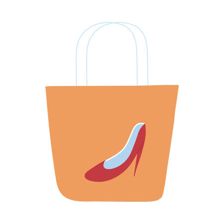 shopping bag with different icons and products vector illustration designのイラスト素材
