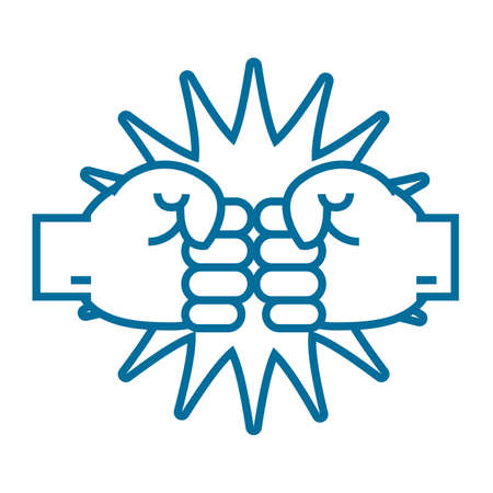 handshake hands fist flat design vector illustrationのイラスト素材