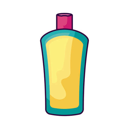 solar blocker bottle product isolated icon vector illustration designのイラスト素材