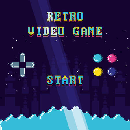 classic video game console of coins vector illustration designのイラスト素材