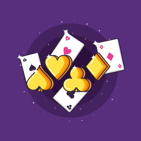 casino game poker cards icons vector illustration design