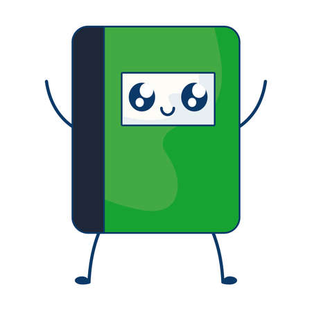 textbook school supply kawaii style vector illustration designのイラスト素材
