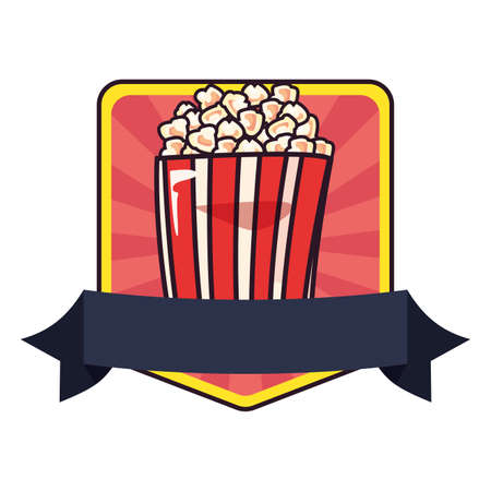 pop corn comic pop art on white background vector illustrationのイラスト素材