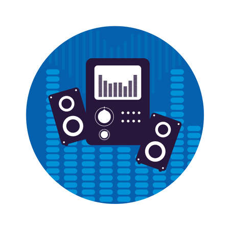 sound radio speakers music sound design vector illustrationのイラスト素材