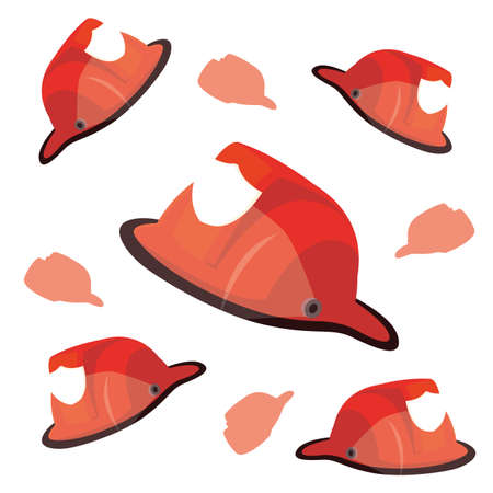 happy labor day background helmet of fireman vector illustrationのイラスト素材