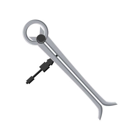 compass tool on white background vector illustration designのイラスト素材