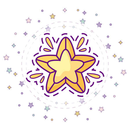 patch of cute star icon vector illustration designのイラスト素材