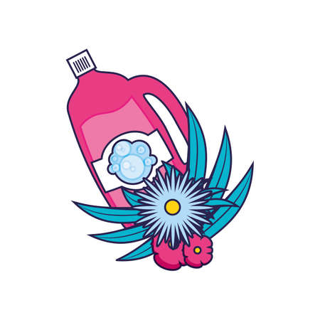 Cleaning bucket design, Object home work hygiene equipment domestic and housework theme Vector illustrationのイラスト素材