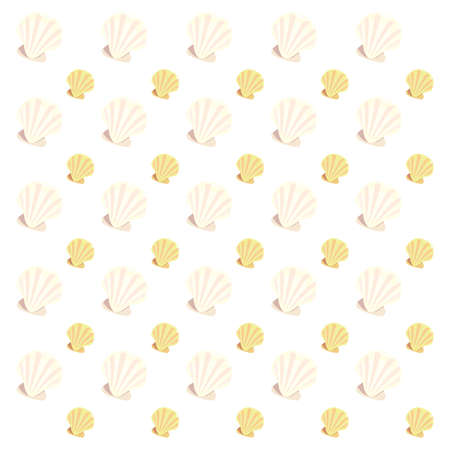 summer time holiday background shell wildlife vector illustrationのイラスト素材