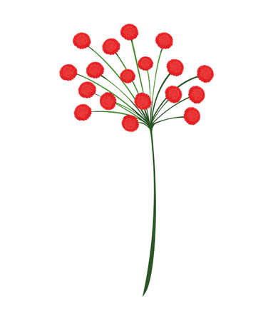 beautiful flowers icon over white background, vector illustrationのイラスト素材