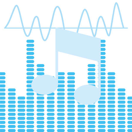musical note equalizer music sound design vector illustrationのイラスト素材