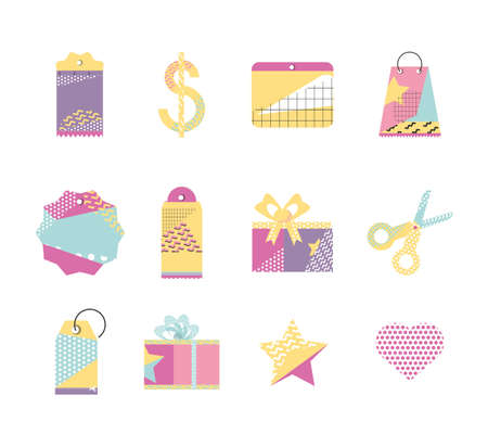 sale icon set pack, High Quality variety symbols Vector illustrationのイラスト素材