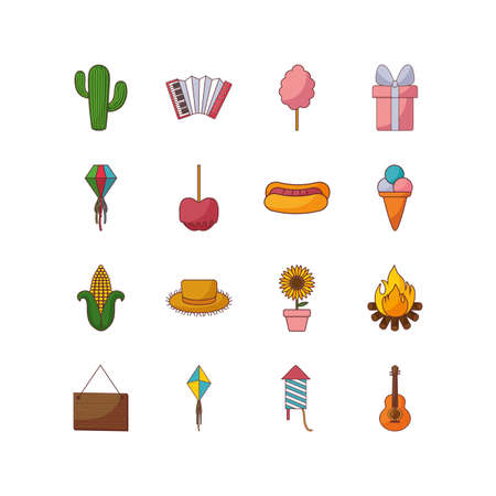 festival icon set pack, High Quality variety symbols Vector illustrationのイラスト素材