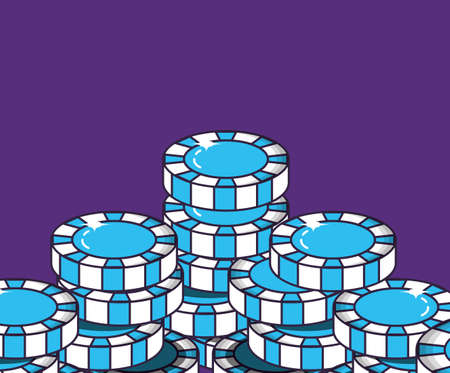 casino games chips isolated icons vector illustration designのイラスト素材