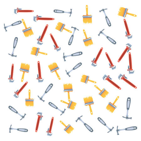 Tools design, under construction work repair progress reconstruction industry and build theme Vector illustrationのイラスト素材