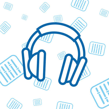 earphones device music sound design vector illustrationのイラスト素材