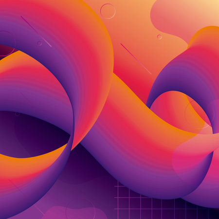 Purple red and orange liquid shape design, Fluid background abstract modern color template and...