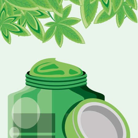 cannabis bottle product with pomade vector illustration designのイラスト素材