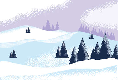 snowscape nature scene nature icon vector illustration designのイラスト素材
