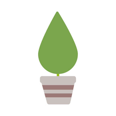 houseplant with potted on white background vector illustration designのイラスト素材