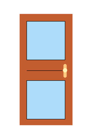 House door design, Home real estate building residential architecture property and city theme Vector illustrationのイラスト素材