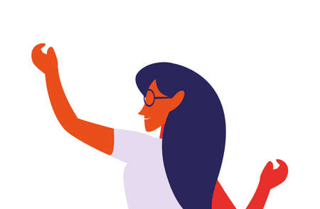 woman leader in successful company vector illustration desingのイラスト素材