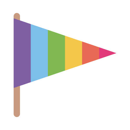 lgtbi flag flat style icon design, Pride day sexual orientation and identity theme Vector illustrationのイラスト素材