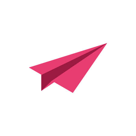 Origami paperplane design, Travel paper airplane fly transport aviation flight vacation and transportation theme Vector illustrationのイラスト素材