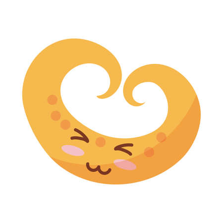 bread pretzel on white background vector illustration designのイラスト素材