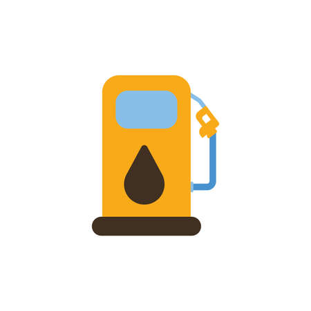 Oil tower with flame design, Fracking industry fuel technology power industrial production and petroleum theme Vector illustrationのイラスト素材