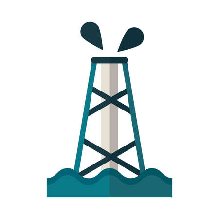 oil extraction in white background vector illustration designのイラスト素材
