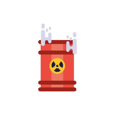 Industrial barrel design, Pollution factory environment dirty danger industry plant chemical and toxic theme Vector illustrationのイラスト素材