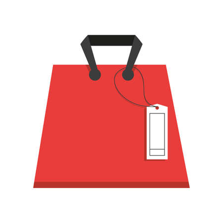shopping bag on white background vector illustration designのイラスト素材