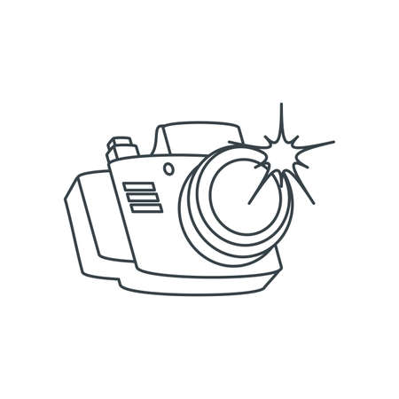 camera photographic isolated icon vector illustration designのイラスト素材