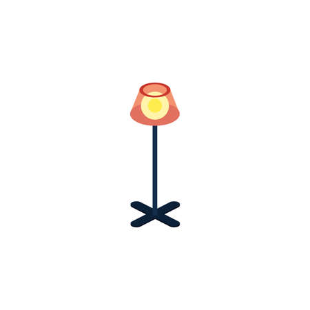 Isolated lamp design, Home object light electric device power electricity tool and instrument theme Vector illustrationのイラスト素材