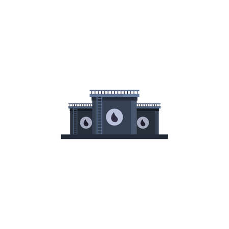 Oil industry storage design, Gas energy fuel technology power industrial production and petroleum theme Vector illustrationのイラスト素材