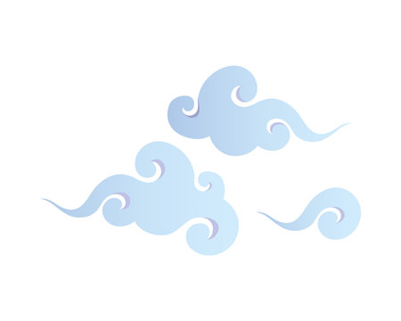 Chinese blue clouds design, China culture asia and oriental theme Vector illustration
