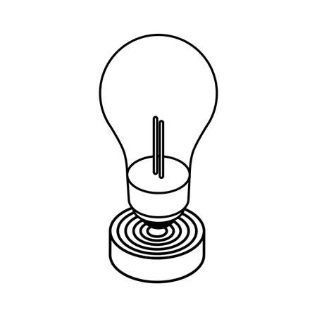 light bulb on white background vector illustration designのイラスト素材