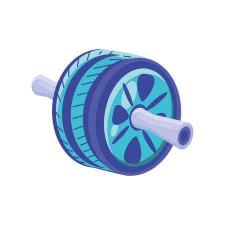 abdominal wheel on white background vector illustration designのイラスト素材
