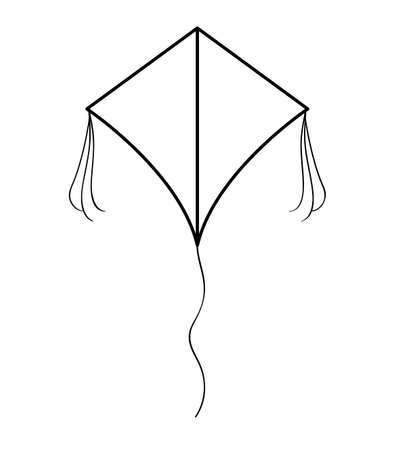 kite flying isolated icon vector illustration designのイラスト素材