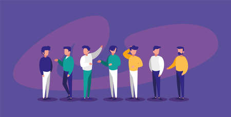 Men avatars design, Man boy male person people human social media and portrait theme Vector illustrationのイラスト素材